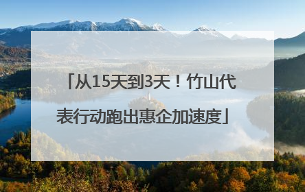 从15天到3天！竹山代表行动跑出惠企加速度