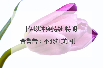 伊以冲突持续 特朗普警告：不要打美国