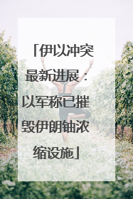 伊以冲突最新进展：以军称已摧毁伊朗铀浓缩设施