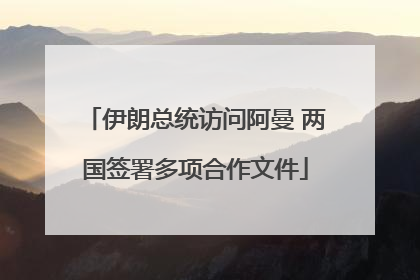 伊朗总统访问阿曼 两国签署多项合作文件