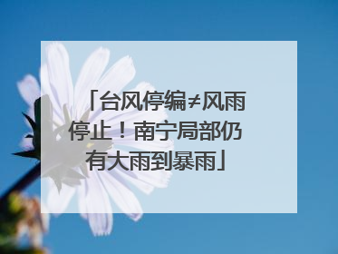 台风停编≠风雨停止！南宁局部仍有大雨到暴雨