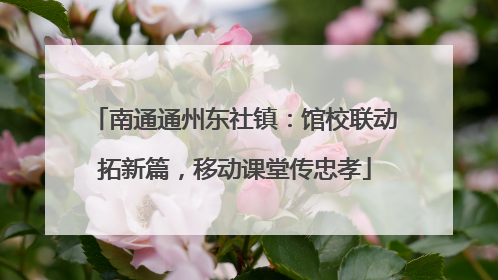 南通通州东社镇：馆校联动拓新篇，移动课堂传忠孝