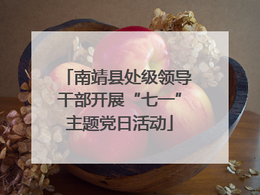 南靖县处级领导干部开展“七一”主题党日活动