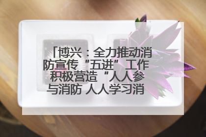 博兴：全力推动消防宣传“五进”工作 积极营造“人人参与消防 人人学习消防”的良好氛围