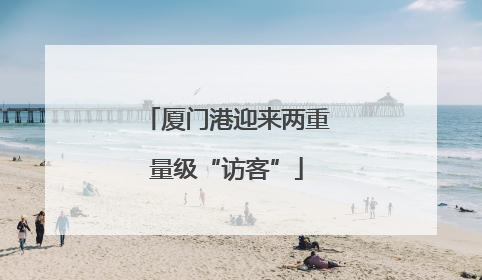 厦门港迎来两重量级“访客”