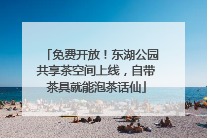 免费开放！东湖公园共享茶空间上线，自带茶具就能泡茶话仙