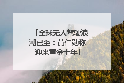 全球无人驾驶浪潮已至：黄仁勋称迎来黄金十年
