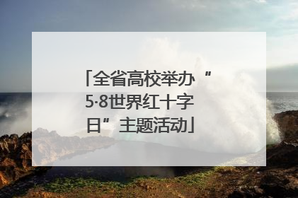 全省高校举办“5·8世界红十字日”主题活动