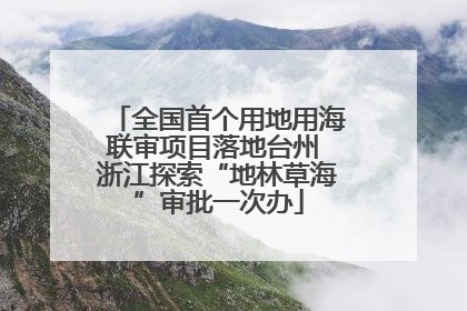 全国首个用地用海联审项目落地台州 浙江探索“地林草海”审批一次办