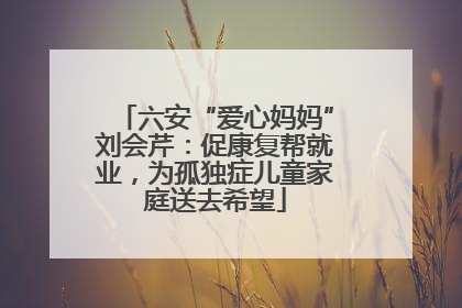 六安“爱心妈妈”刘会芹：促康复帮就业，为孤独症儿童家庭送去希望