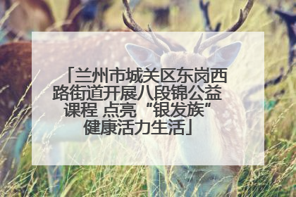兰州市城关区东岗西路街道开展八段锦公益课程 点亮“银发族”健康活力生活