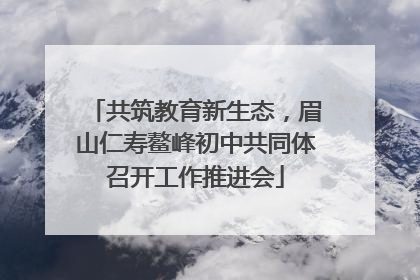 共筑教育新生态，眉山仁寿鳌峰初中共同体召开工作推进会