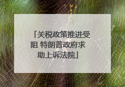 关税政策推进受阻 特朗普政府求助上诉法院