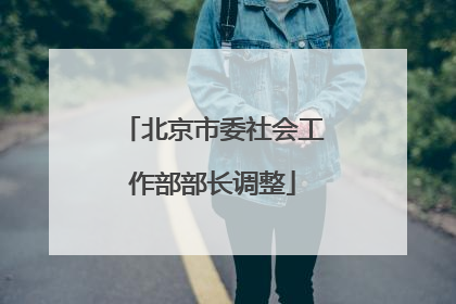 北京市委社会工作部部长调整