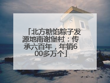北方糖馅粽子发源地南谢堡村：传承六百年，年销600多万个
