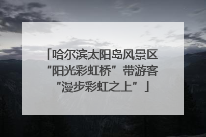 哈尔滨太阳岛风景区“阳光彩虹桥”带游客“漫步彩虹之上”