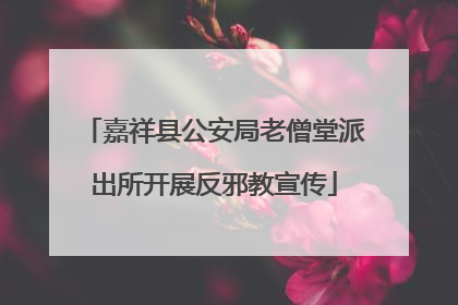 嘉祥县公安局老僧堂派出所开展反邪教宣传