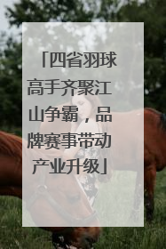 四省羽球高手齐聚江山争霸，品牌赛事带动产业升级