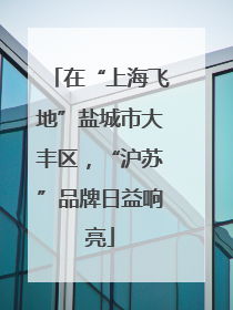 在“上海飞地”盐城市大丰区，“沪苏”品牌日益响亮