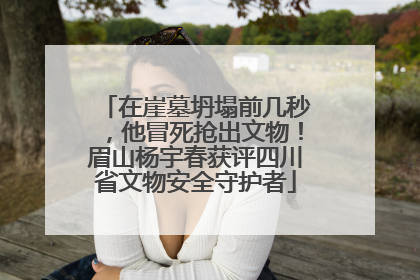 在崖墓坍塌前几秒，他冒死抢出文物！眉山杨宇春获评四川省文物安全守护者