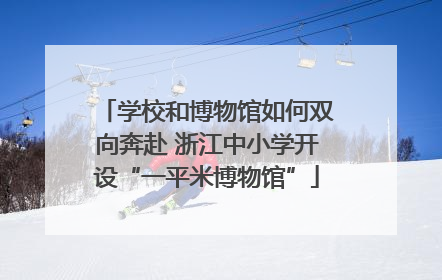 学校和博物馆如何双向奔赴 浙江中小学开设“一平米博物馆”