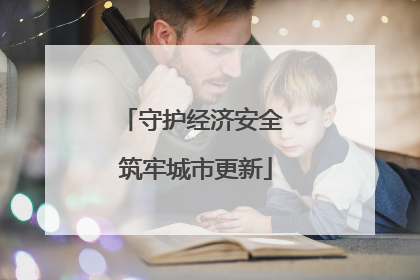 守护经济安全 筑牢城市更新