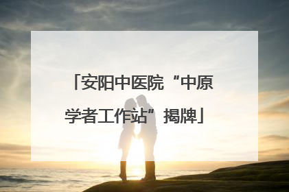 安阳中医院“中原学者工作站”揭牌