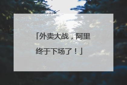 外卖大战，阿里终于下场了！