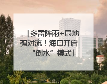 多雷阵雨+局地强对流！海口开启“倒水”模式