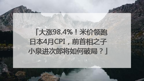 大涨98.4%！米价领跑日本4月CPI，前首相之子小泉进次郎将如何破局？
