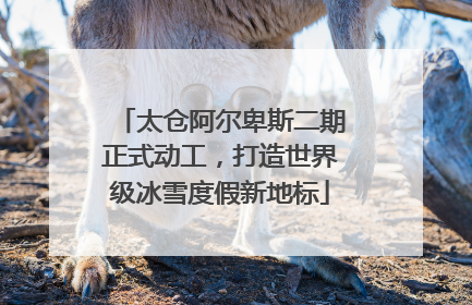 太仓阿尔卑斯二期正式动工，打造世界级冰雪度假新地标