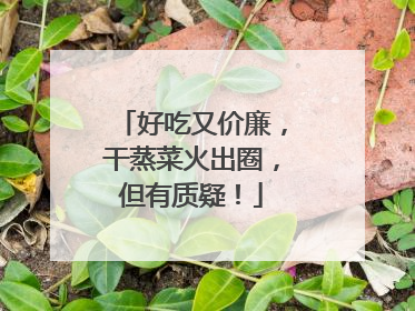 好吃又价廉，干蒸菜火出圈，但有质疑！