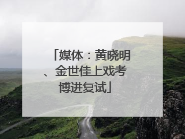 媒体：黄晓明、金世佳上戏考博进复试