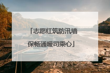 志愿红筑防汛墙 保畅通暖司乘心
