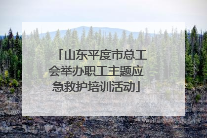 山东平度市总工会举办职工主题应急救护培训活动