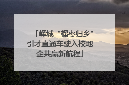 峄城“榴枣归乡”引才直通车驶入校地企共赢新航程