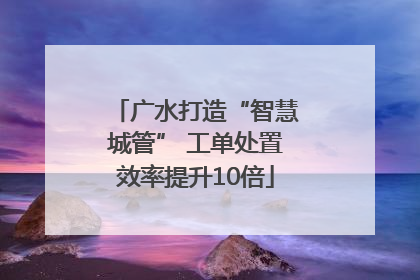 广水打造“智慧城管” 工单处置效率提升10倍