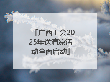 广西工会2025年送清凉活动全面启动