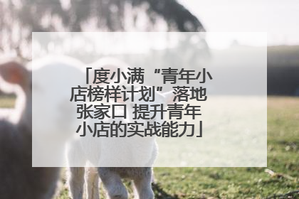 度小满“青年小店榜样计划”落地张家口 提升青年小店的实战能力