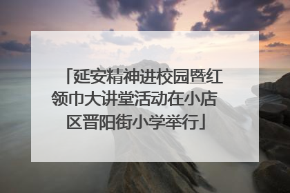 延安精神进校园暨红领巾大讲堂活动在小店区晋阳街小学举行