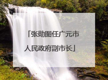 张勋图任广元市人民政府副市长