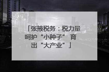 张掖税务：税力量呵护“小种子” 育出“大产业”