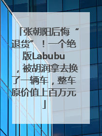 张朝阳后悔“退货”！一个绝版Labubu，被胡润拿去换了一辆车，整车原价值上百万元