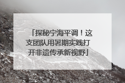探秘宁海平调！这支团队用暑期实践打开非遗传承新视野