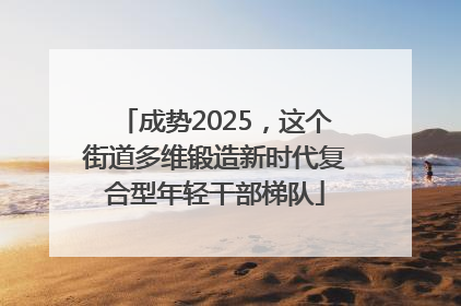成势2025，这个街道多维锻造新时代复合型年轻干部梯队