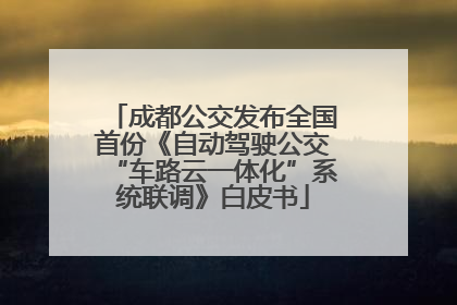 成都公交发布全国首份《自动驾驶公交“车路云一体化”系统联调》白皮书