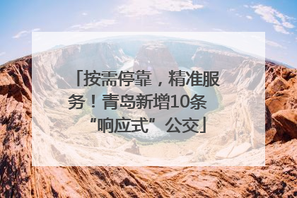 按需停靠，精准服务！青岛新增10条“响应式”公交