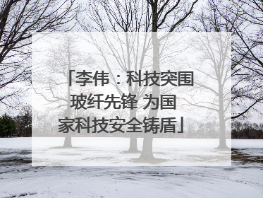 李伟：科技突围 玻纤先锋 为国家科技安全铸盾