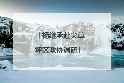 杨继承赴尖草坪区政协调研