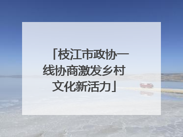 枝江市政协一线协商激发乡村文化新活力